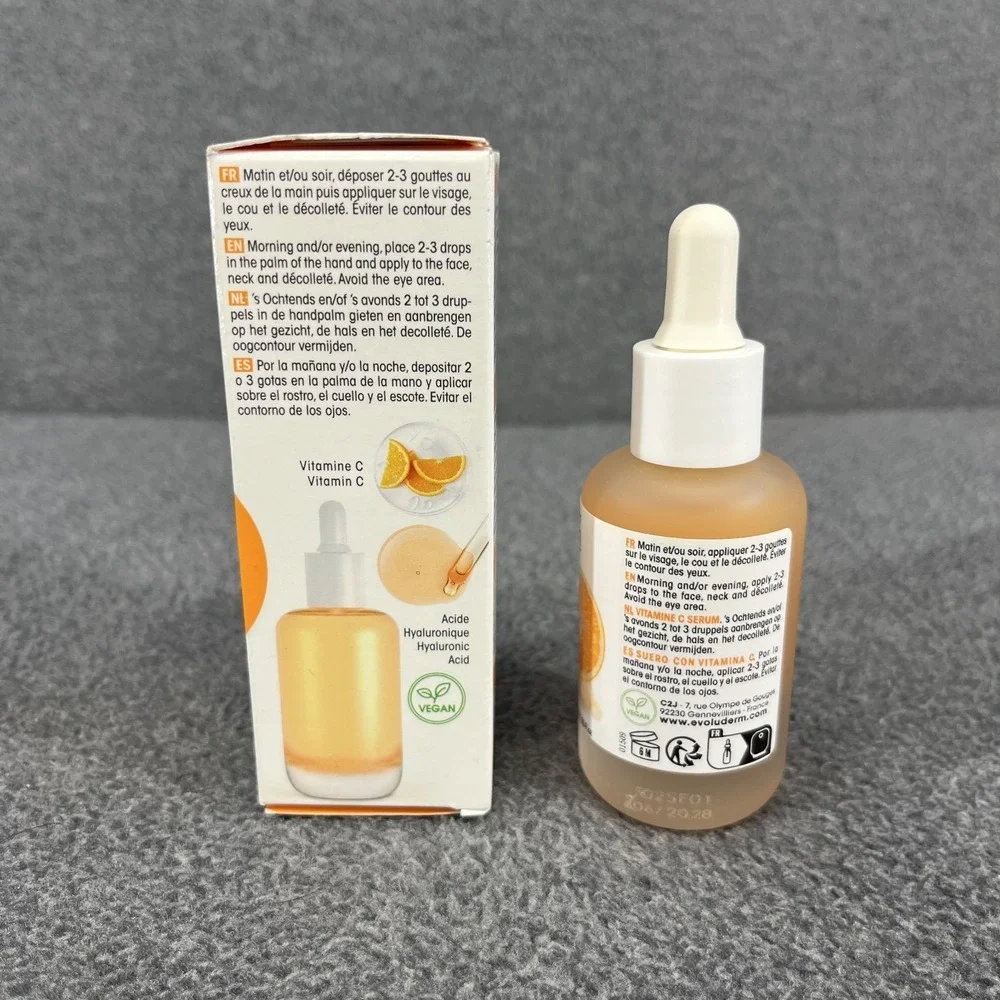 Evoluderm Vitamin C Serum Energizing‎ & Antioxidant orange extract 1.05 oz